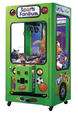Sports Fan Bus Crane Prize / Claw / Crane Redemption Game From ICE Games 