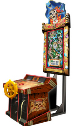 Pirate's Booty Deluxe Ship Wheel Control Model Ticket Redemption Video Arcade Game