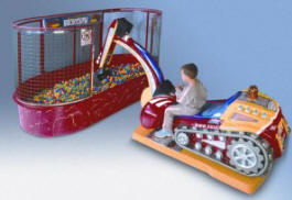 Hydraulic Bulldozer 2 Kiddie Ride - 29032  |  From Falgas Amusement Rides