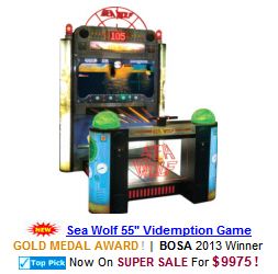 Sea Wolf 55 Video Arcade Redemption Game