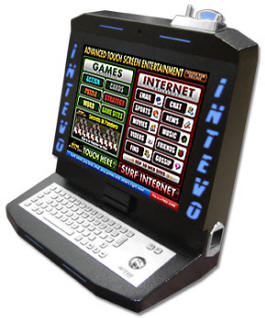 INTEVO Countertop Touchscreen Internet Terminal and Video Game Machine By VirtuaPlay From BMI Gaming: 1-866-527-1362 