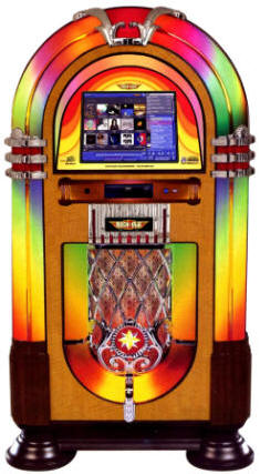 RockOla Nostalgic Bubbler Music Center Digital Jukebox Model QB8-PV / J-70254-A By RockOla Jukeboxes