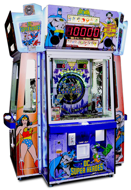 DC Superheroes 4 Player Card / Token Redemption Game From Namco